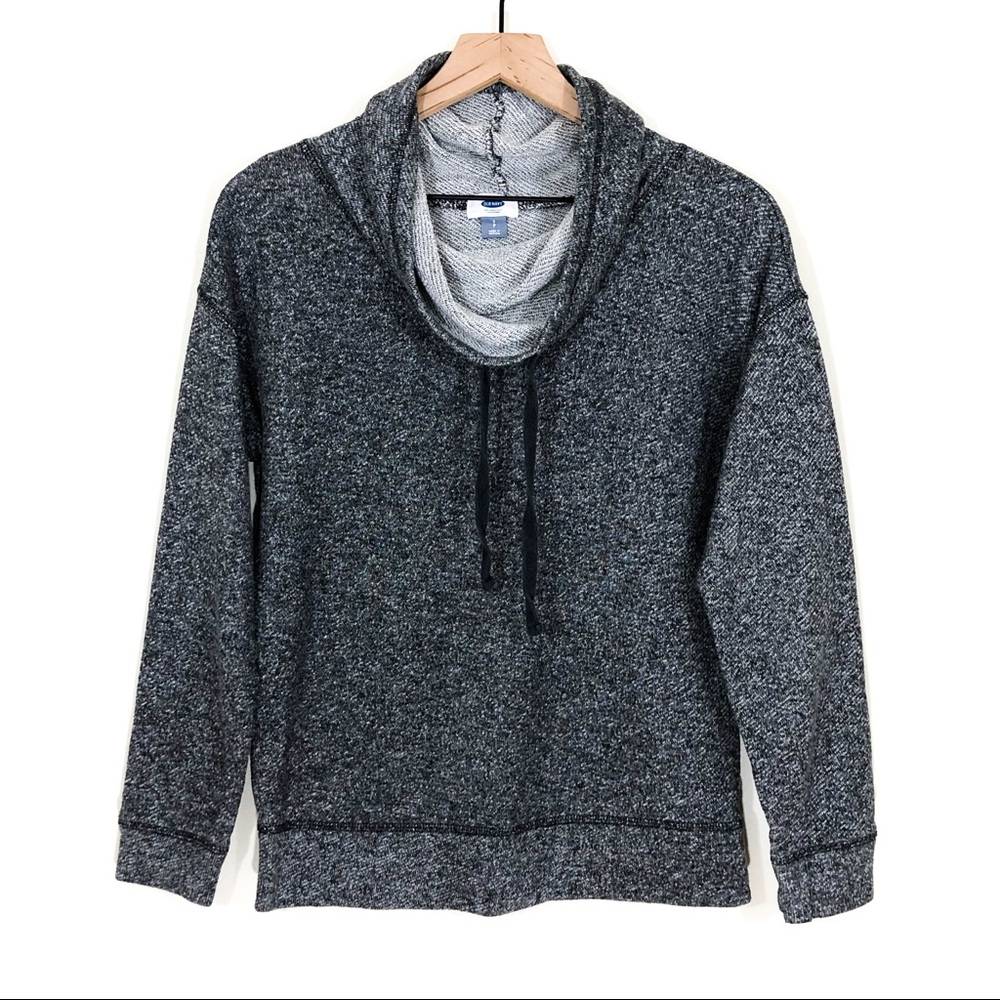 Old Navy Dark Heather Grey Funnel Neck Sweatshirt